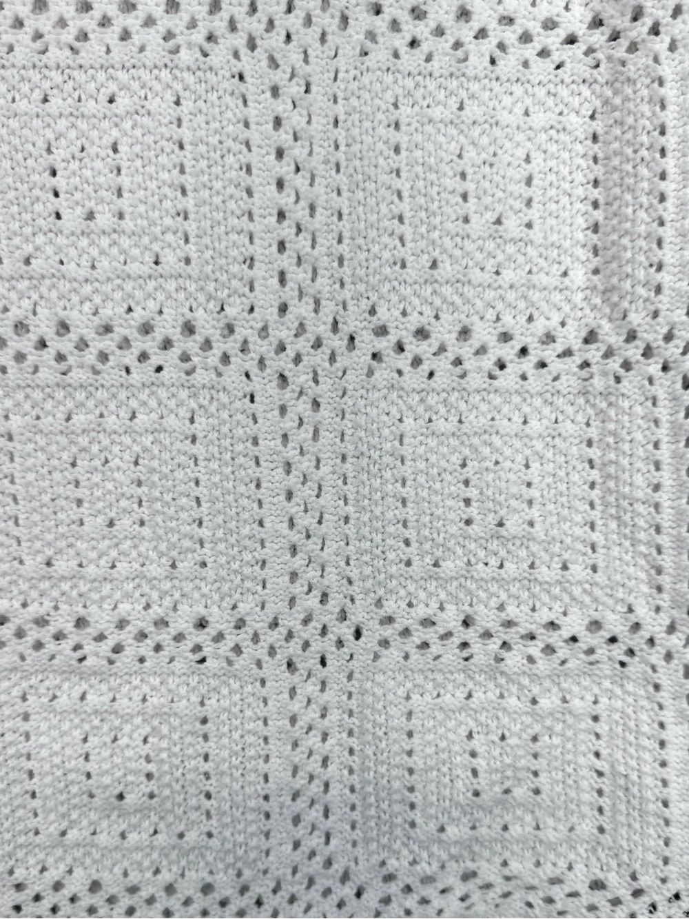 White Crochet Knit Sleeveless Midi Dress - Picture 7 of 8